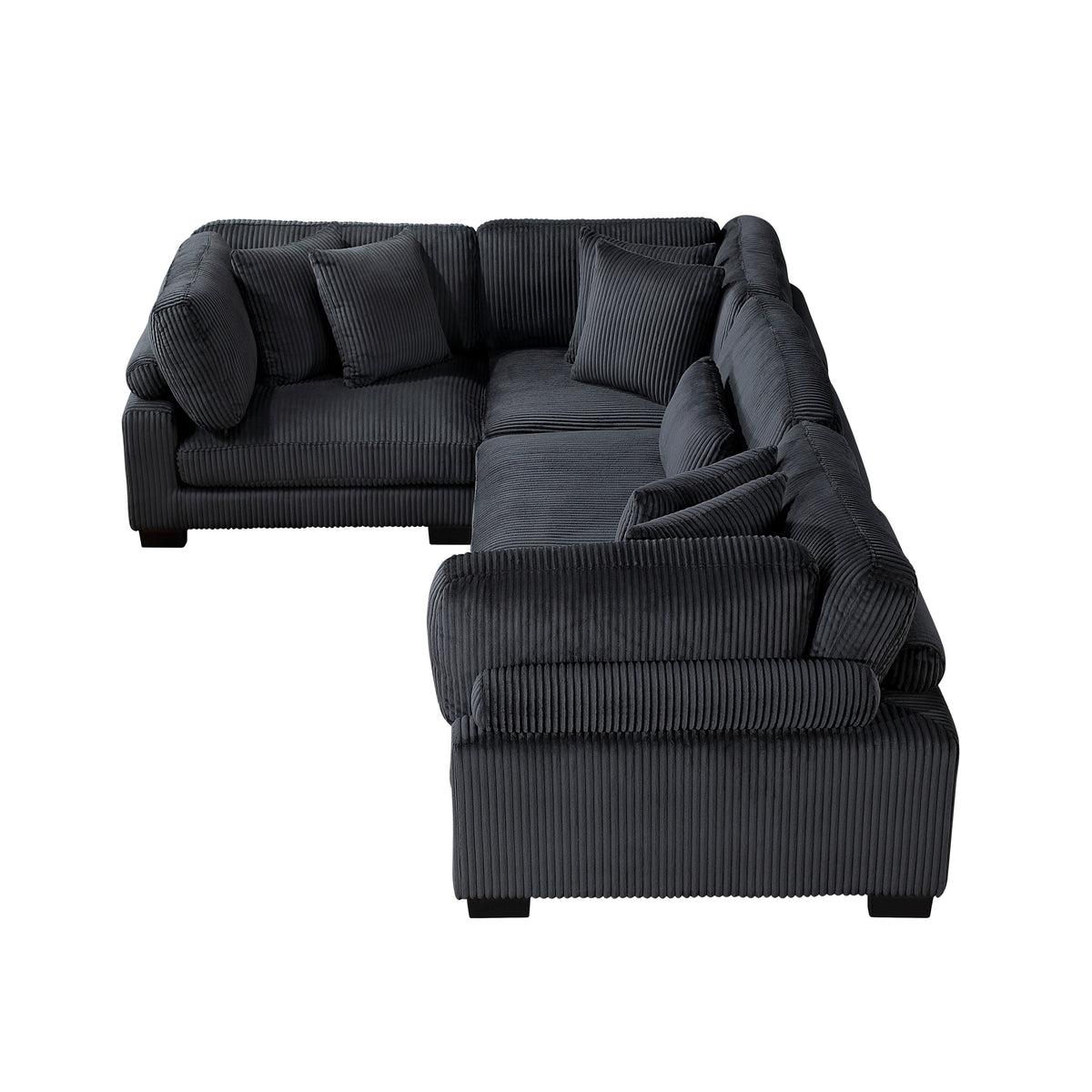 8555BK*3CRAC (4)4-Piece Modular Sectional from Homelegance - Luna Furniture