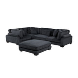 8555BK*3CRACOT (5)5-Piece Modular Sectional with Ottoman from Homelegance - Luna Furniture