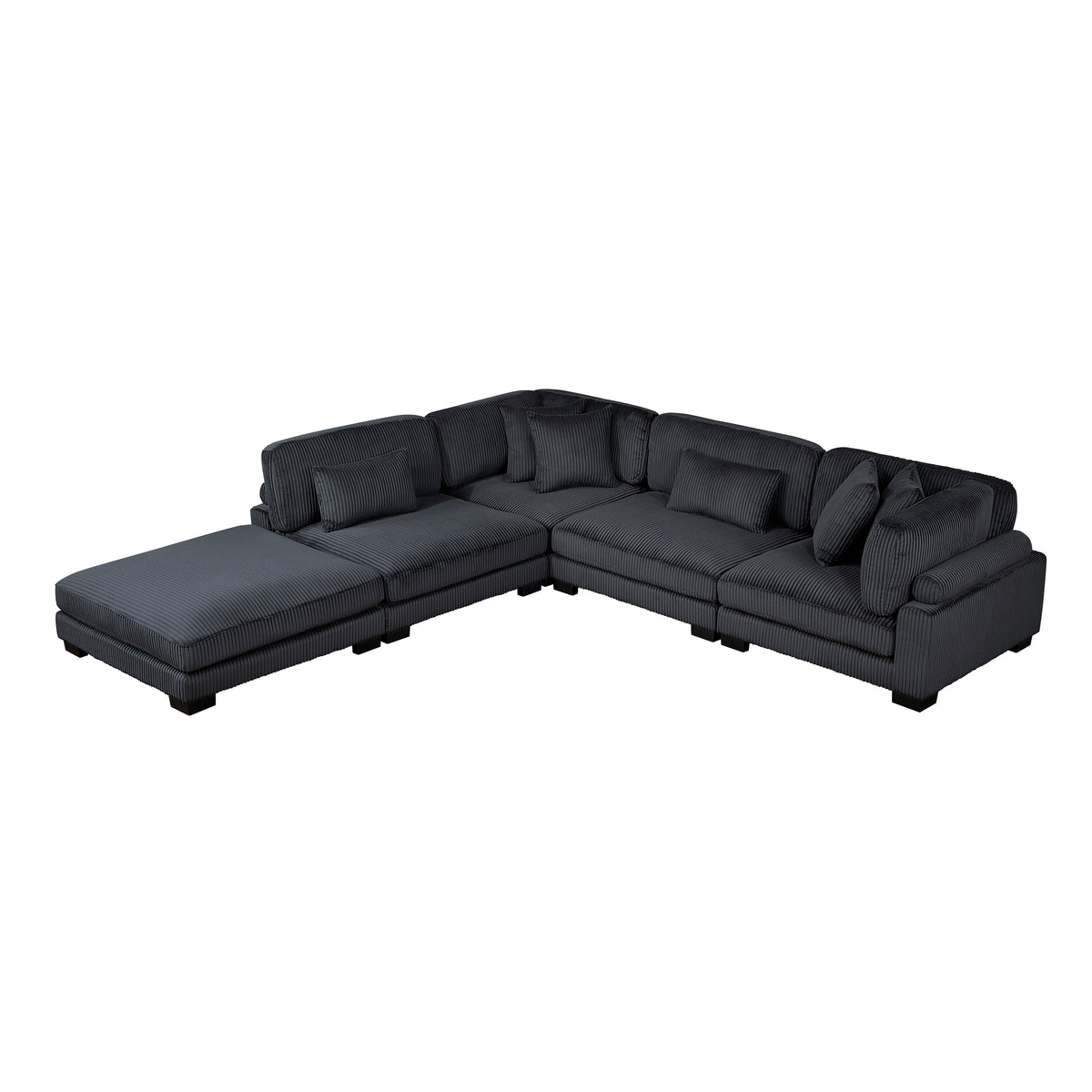 8555BK*5OT (5)5-PIECE MODULAR SECTIONAL WITH OTTOMAN from Homelegance - Luna Furniture