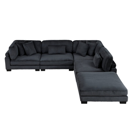 8555BK*5OT (5)5-PIECE MODULAR SECTIONAL WITH OTTOMAN from Homelegance - Luna Furniture