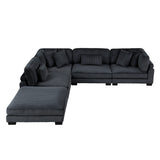 8555BK*5OT (5)5-PIECE MODULAR SECTIONAL WITH OTTOMAN from Homelegance - Luna Furniture