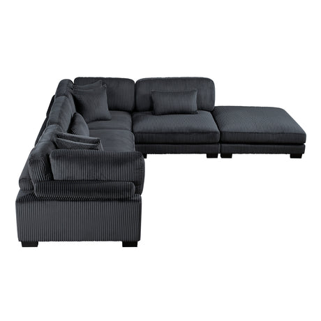 8555BK*5OT (5)5-PIECE MODULAR SECTIONAL WITH OTTOMAN from Homelegance - Luna Furniture