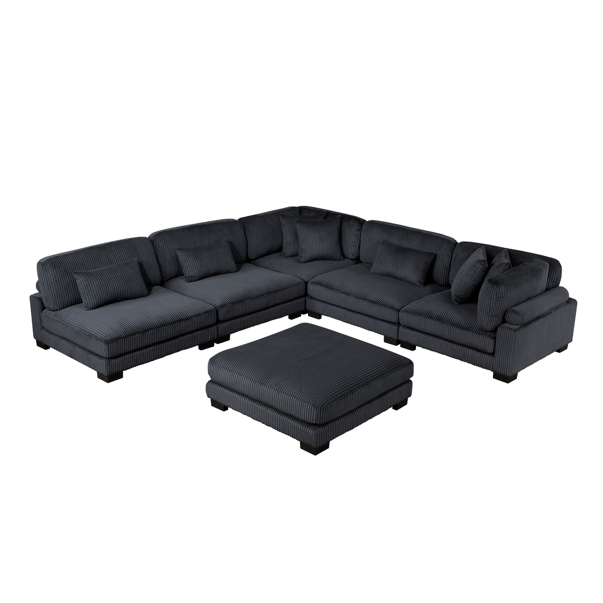 8555BK*6OT (6)6-PIECE MODULAR SECTIONAL WITH OTTOMAN from Homelegance - Luna Furniture