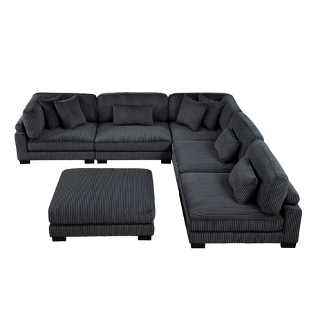 8555BK*6OT (6)6-PIECE MODULAR SECTIONAL WITH OTTOMAN from Homelegance - Luna Furniture