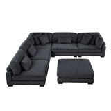 8555BK*6OT (6)6-PIECE MODULAR SECTIONAL WITH OTTOMAN from Homelegance - Luna Furniture