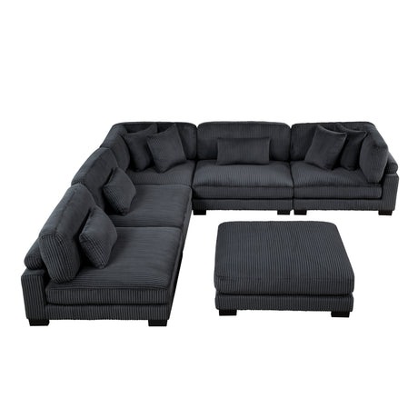 8555BK*6OT (6)6-PIECE MODULAR SECTIONAL WITH OTTOMAN from Homelegance - Luna Furniture