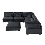 8555BK*6OT (6)6-PIECE MODULAR SECTIONAL WITH OTTOMAN from Homelegance - Luna Furniture