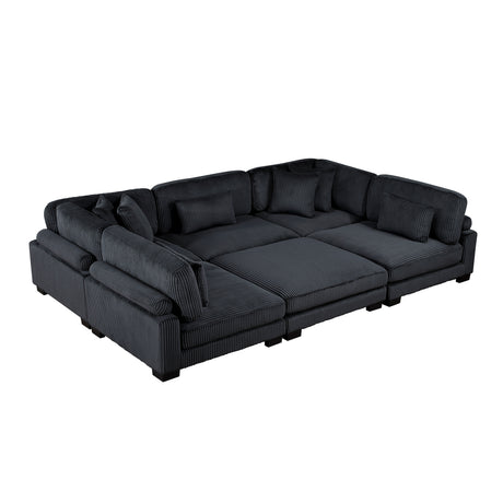 8555BK*6OT (6)6-PIECE MODULAR SECTIONAL WITH OTTOMAN from Homelegance - Luna Furniture