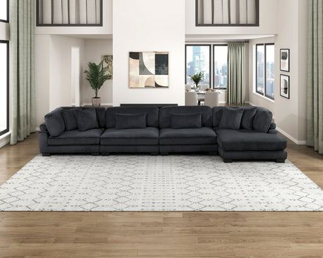 8555BK*CR2ACVC (4)4-Piece Modular Sectional with Reversible Chaise from Homelegance - Luna Furniture
