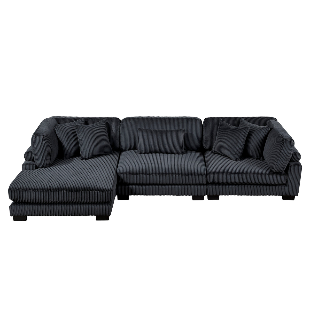 8555BK*CRACVC (3)3-Piece Modular Sectional with Reversible Chaise from Homelegance - Luna Furniture