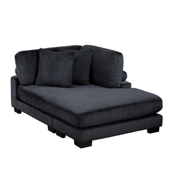 Traverse Black Reversible Chaise