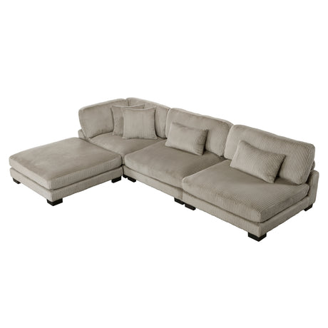 8555GB*2AC1CROT (4)4-Piece Modular Sectional with Ottoman from Homelegance - Luna Furniture