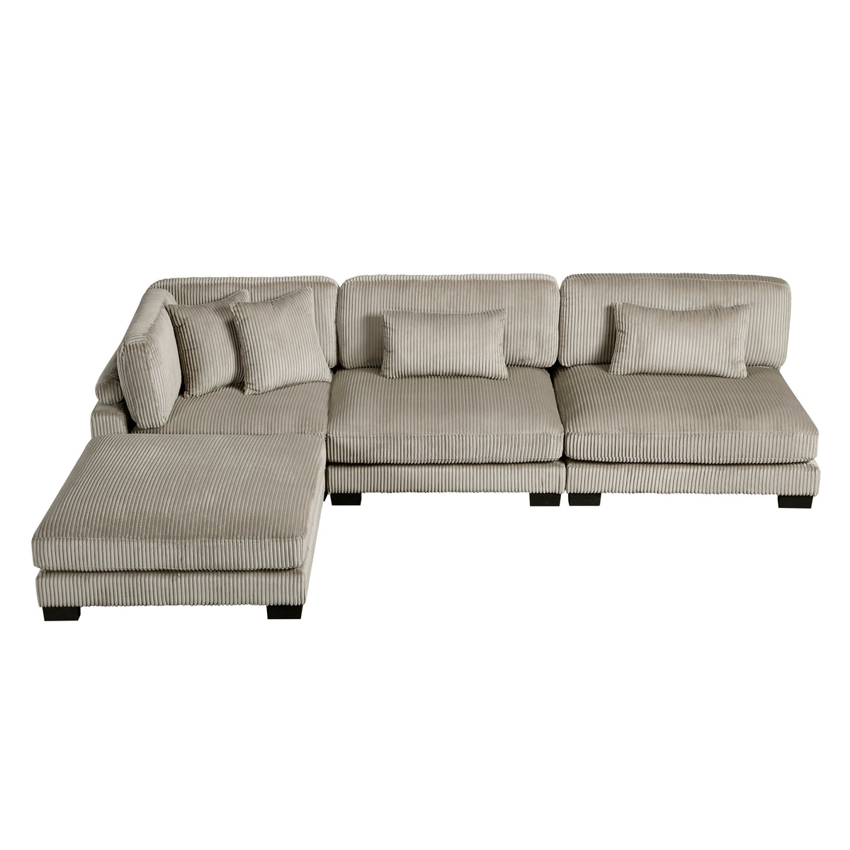 8555GB*2AC1CROT (4)4-Piece Modular Sectional with Ottoman from Homelegance - Luna Furniture