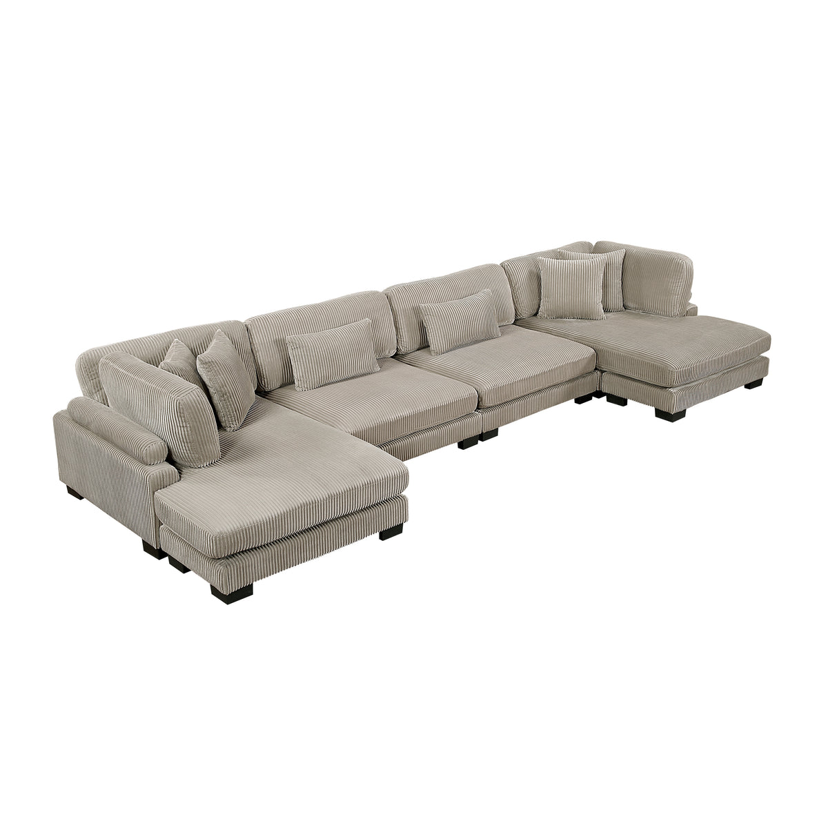 8555GB*2AC2VC (4)4-Piece Modular Sectional with Reversible Chaise from Homelegance - Luna Furniture