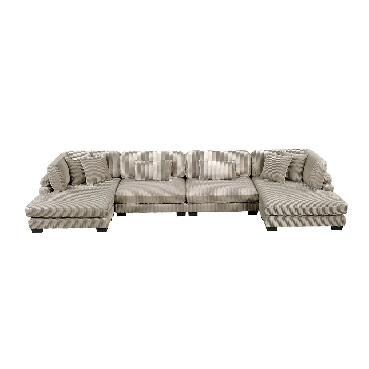 8555GB*2AC2VC (4)4-Piece Modular Sectional with Reversible Chaise from Homelegance - Luna Furniture