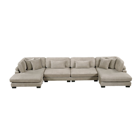 8555GB*2AC2VC (4)4-Piece Modular Sectional with Reversible Chaise from Homelegance - Luna Furniture