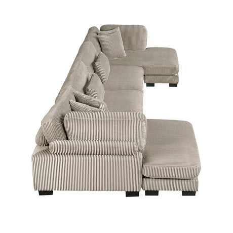 8555GB*2AC2VC (4)4-Piece Modular Sectional with Reversible Chaise from Homelegance - Luna Furniture