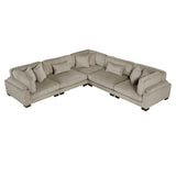 8555GB*2AC3CR (5)5-Piece Modular Sectional from Homelegance - Luna Furniture