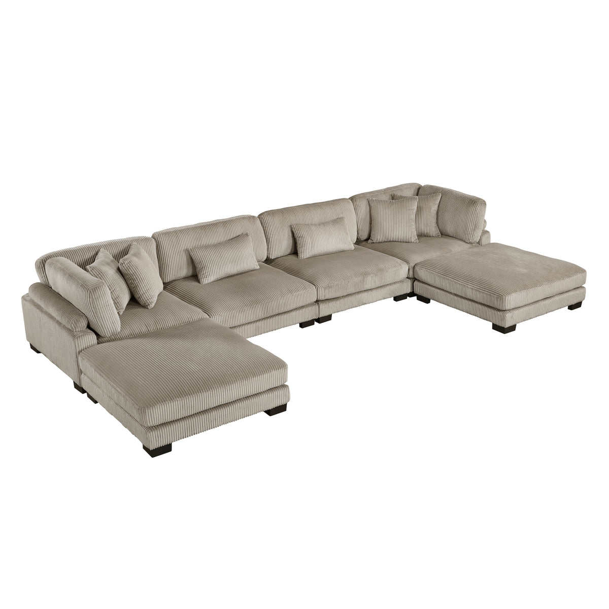 8555GB*2CR2AC2OT (6)6-Piece Modular Sectional with Ottomans from Homelegance - Luna Furniture