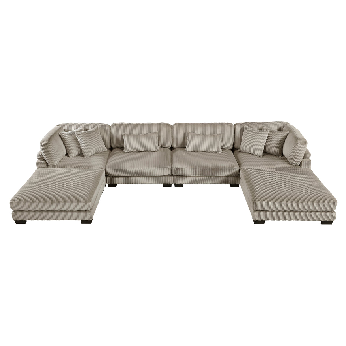 8555GB*2CR2AC2OT (6)6-Piece Modular Sectional with Ottomans from Homelegance - Luna Furniture