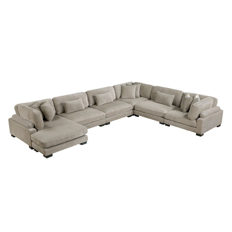 8555GB*2CR3ACVC (6)6-Piece Modular Sectional with Reversible Chaise from Homelegance - Luna Furniture