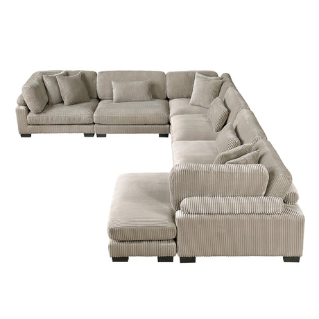 8555GB*2CR3ACVC (6)6-Piece Modular Sectional with Reversible Chaise from Homelegance - Luna Furniture