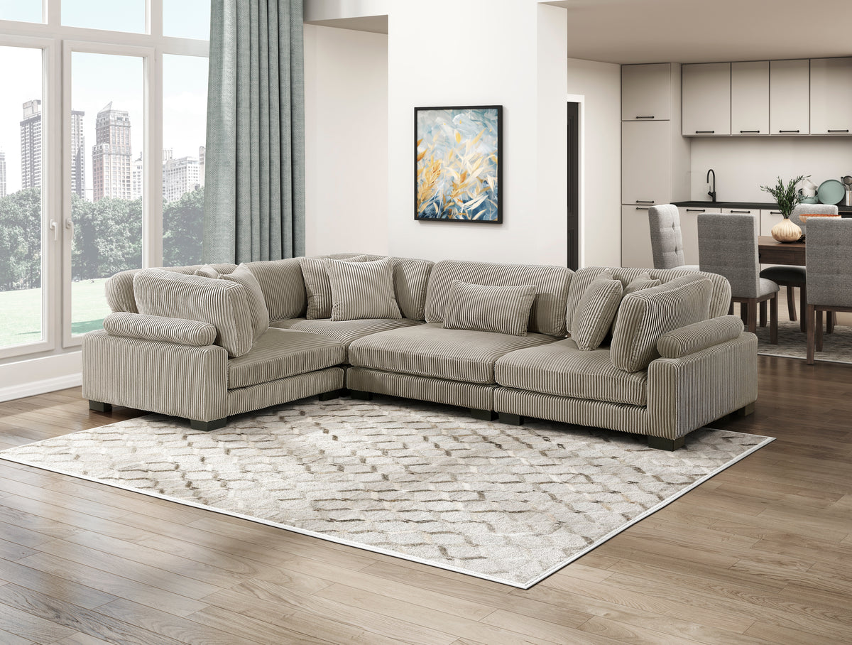 8555GB*3CRAC (4)4-Piece Modular Sectional from Homelegance - Luna Furniture