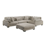 Traverse Taupe 5-Piece Modular Sectional with Ottoman from Homelegance - Luna Furniture