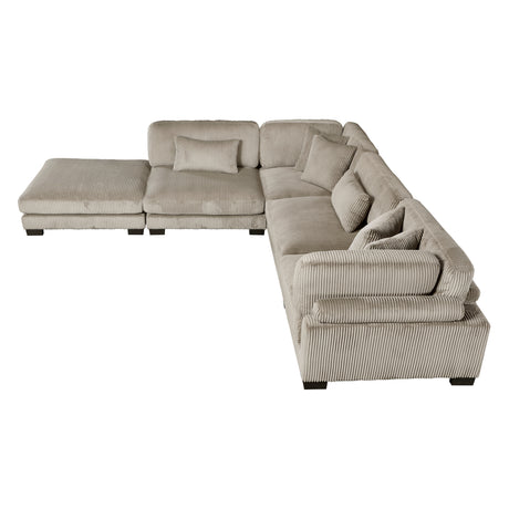 8555GB*5OT (5)5-Piece Modular Sectional with Ottoman from Homelegance - Luna Furniture
