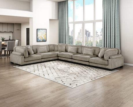 Traverse Taupe Armless Chair from Homelegance - Luna Furniture