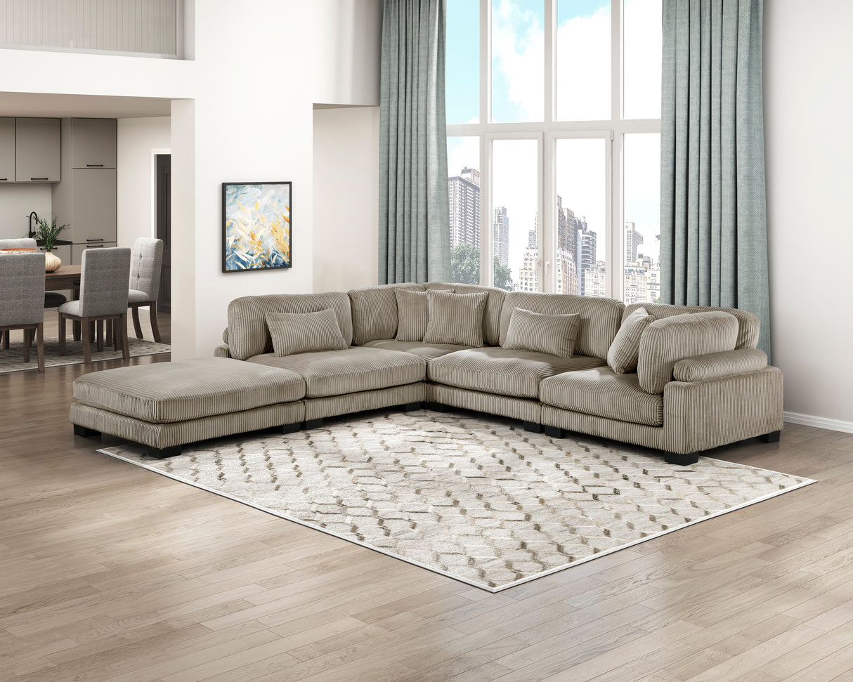 Traverse Taupe Armless Chair from Homelegance - Luna Furniture