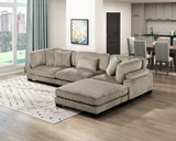 Traverse Taupe Armless Chair from Homelegance - Luna Furniture