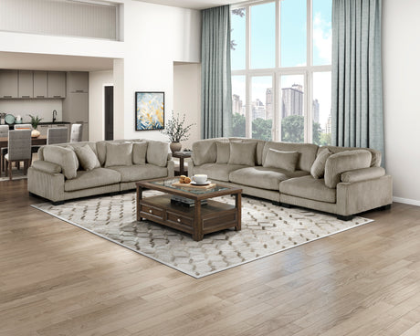 Traverse Taupe Armless Chair from Homelegance - Luna Furniture