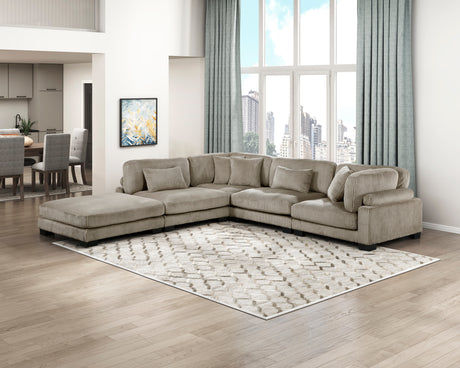 Traverse Taupe Corner Seat from Homelegance - Luna Furniture