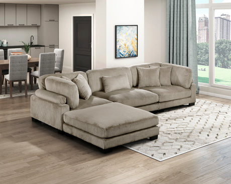 Traverse Taupe Corner Seat from Homelegance - Luna Furniture