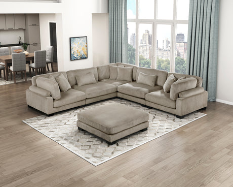 Traverse Taupe Corner Seat from Homelegance - Luna Furniture