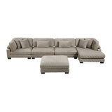 Traverse Taupe 5-Piece Modular Sectional with Reversible Chaise and Ottoman from Homelegance - Luna Furniture