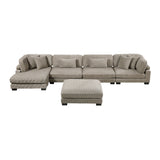 Traverse Taupe 5-Piece Modular Sectional with Reversible Chaise and Ottoman from Homelegance - Luna Furniture