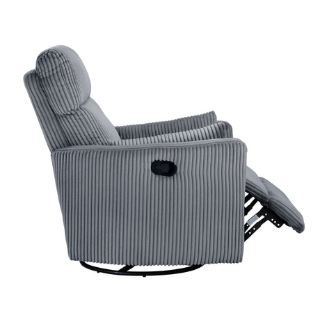 Traverse Gray Swivel Glider Reclining Chair from Homelegance - Luna Furniture