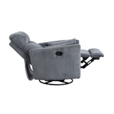 Traverse Gray Swivel Glider Reclining Chair from Homelegance - Luna Furniture