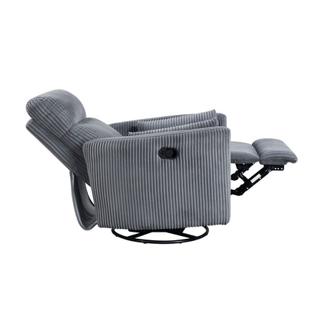 Traverse Gray Swivel Glider Reclining Chair from Homelegance - Luna Furniture