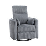 Traverse Gray Swivel Glider Reclining Chair from Homelegance - Luna Furniture