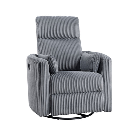 Traverse Gray Swivel Glider Reclining Chair from Homelegance - Luna Furniture