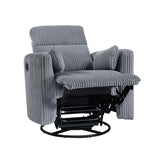 Traverse Gray Swivel Glider Reclining Chair from Homelegance - Luna Furniture