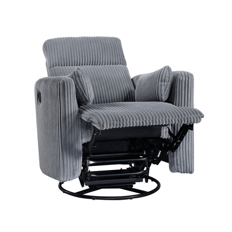 Traverse Gray Swivel Glider Reclining Chair from Homelegance - Luna Furniture