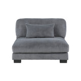 8555GY*2AC1CROT (4)4-Piece Modular Sectional with Ottoman from Homelegance - Luna Furniture