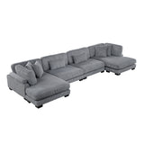 8555GY*2AC2VC (4)4-Piece Modular Sectional with Reversible Chaise from Homelegance - Luna Furniture