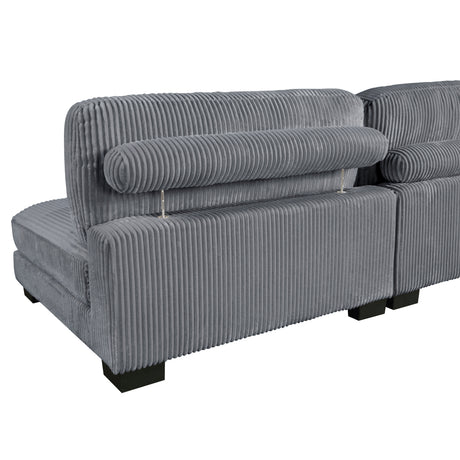 8555GY*2AC2VC (4)4-Piece Modular Sectional with Reversible Chaise from Homelegance - Luna Furniture