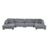 8555GY*2AC2VC (4)4-Piece Modular Sectional with Reversible Chaise from Homelegance - Luna Furniture