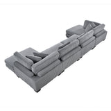 8555GY*2AC2VC (4)4-Piece Modular Sectional with Reversible Chaise from Homelegance - Luna Furniture